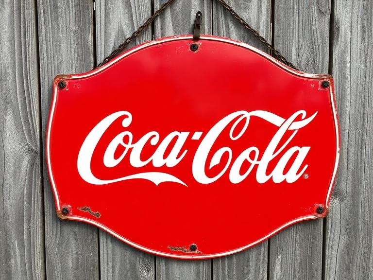 Vintage Coca-Cola Porcelain Sign, ca. 1940s